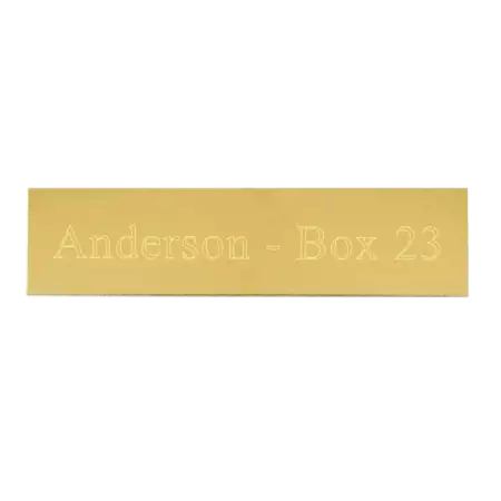 Personalized Brass Plate 2 X 1/2