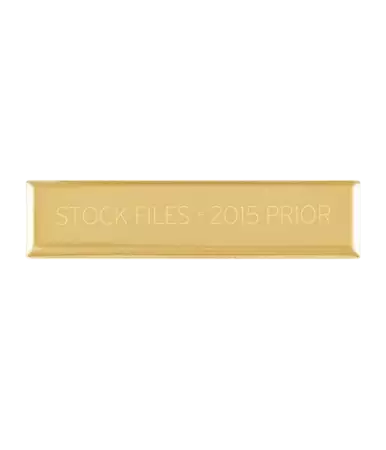 Bevelled Brass Plate 2 5/8 x 5/8 buy at ThingsEngraved Canada