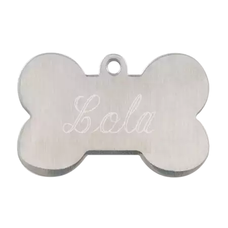 Stainless Steel Bone Pet Tag with Custom Engraving buy at ThingsEngraved Canada