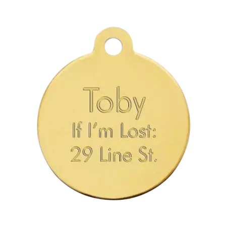 Engraved Brass Pet Tag buy at ThingsEngraved Canada