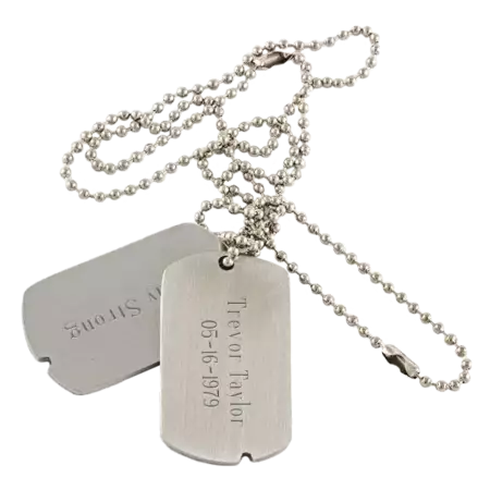 Military Style Dog Tags with Custom Engraving - Set of 2 buy at ThingsEngraved Canada