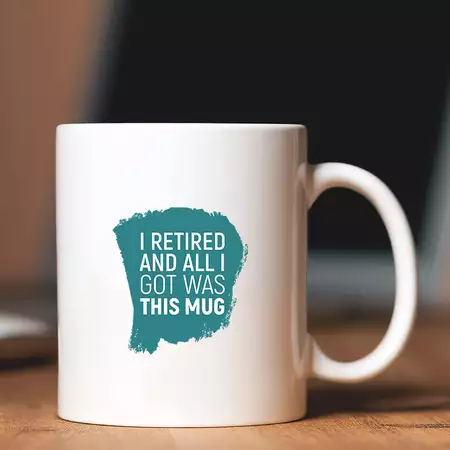 Retirement Mug buy at ThingsEngraved Canada
