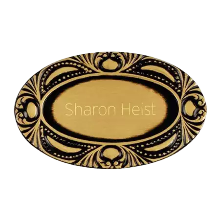 Antique Brass Oval Plate 3 x 2 buy at ThingsEngraved Canada