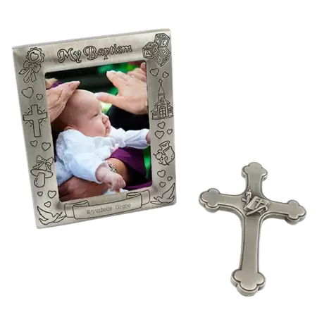 Baptism Frame & Cross 2-Piece Gift Set buy at ThingsEngraved Canada