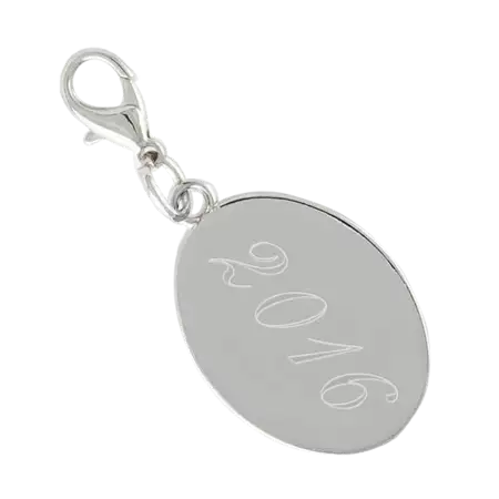 Charm Oval Silver Personalized buy at ThingsEngraved Canada