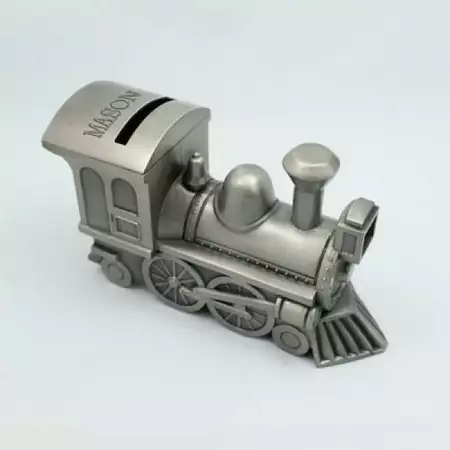 Engraved Pewter Train Bank buy at ThingsEngraved Canada