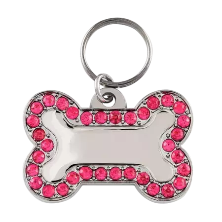 Pink Jewel Bone Pet Tag buy at ThingsEngraved Canada