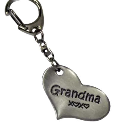 Grandma Hugs Pewter Keychain