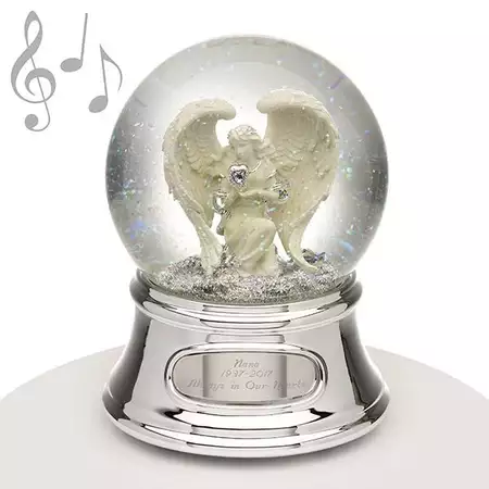 Personalized Musical Water Globe - Angel