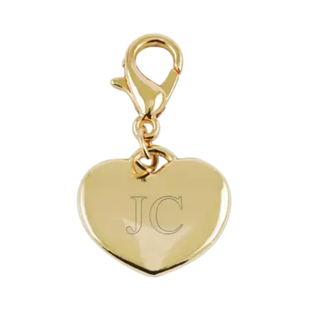 Charm Small Heart Gold Custom Engraved