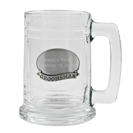 Engraved Groomsman Glass Stein 15oz buy at ThingsEngraved Canada