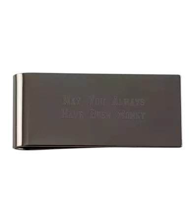 Engravable Gunmetal Grey Money Clip buy at ThingsEngraved Canada