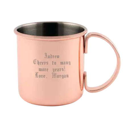 S/S Copper Plated Mug with Custom Engraving
