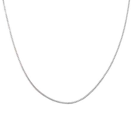 Sterling Silver Box Chain Necklace 18 buy at ThingsEngraved Canada