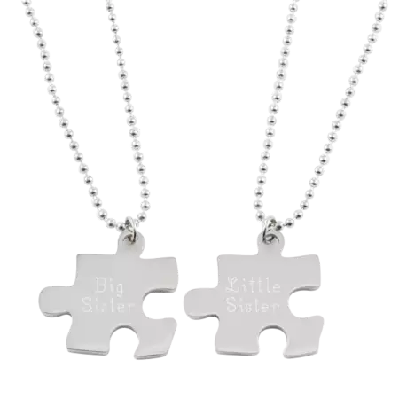 Puzzle Piece Necklace Set of Two buy at ThingsEngraved Canada