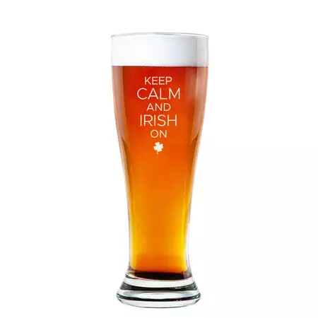 Keep Calm Rounded Pilsner Glass 16oz