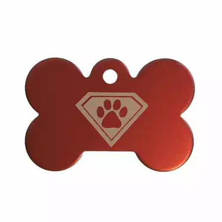 Super dog Pet Tag Red buy at ThingsEngraved Canada