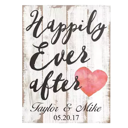 Happily Ever After Wall Art Plaque buy at ThingsEngraved Canada