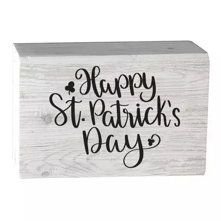 Happy St. Patrck's Day Barn House Wooden Block buy at ThingsEngraved Canada