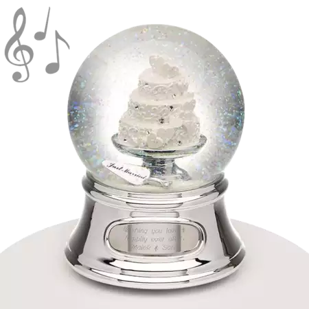 Musical Water Globe - Wedding Cake buy at ThingsEngraved Canada