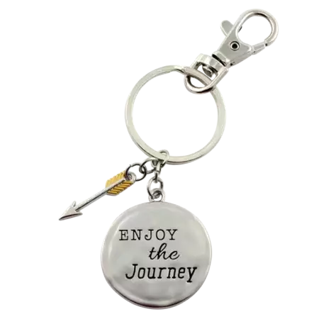 Enjoy the Journey Keychain with Custom Engraving buy at ThingsEngraved Canada