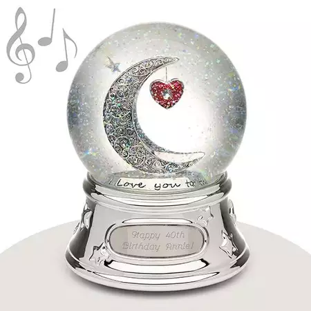 Musical Water Globe - Love You To The Moon buy at ThingsEngraved Canada