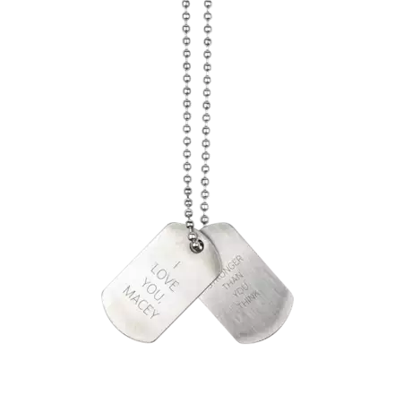 Boys Stainless Steel Dog Tags with Chain buy at ThingsEngraved Canada
