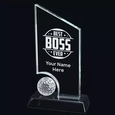 Best Boss Ever Glass Award