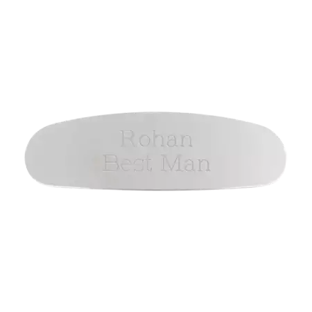 Curved Oval Mirror Finish Plate buy at ThingsEngraved Canada