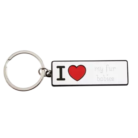 I (heart) Engravable Keychain
