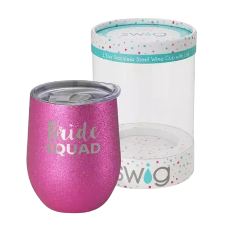 SWIG Celebration Series Wine Cup - Bride Squad buy at ThingsEngraved Canada