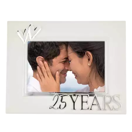 25 Years White Frame buy at ThingsEngraved Canada