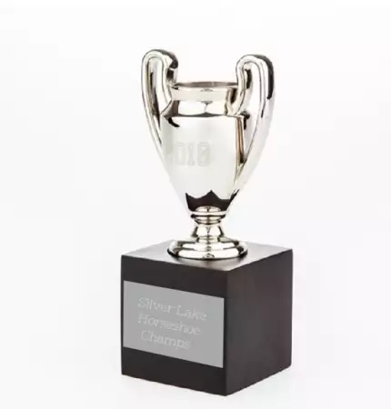 Mini Trophy on Black Base with Custom engraving buy at ThingsEngraved Canada