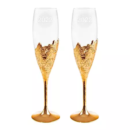 New Year Champagne Flute Set buy at ThingsEngraved Canada