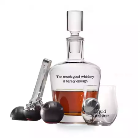 Whiskey Decanter 8-Piece Set buy at ThingsEngraved Canada