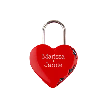 Love Lock Red Engraved buy at ThingsEngraved Canada