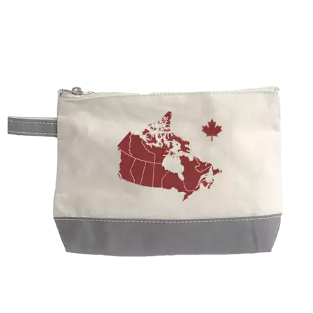 Canvas Makeup Bag with Canada Map Embroidery buy at ThingsEngraved Canada