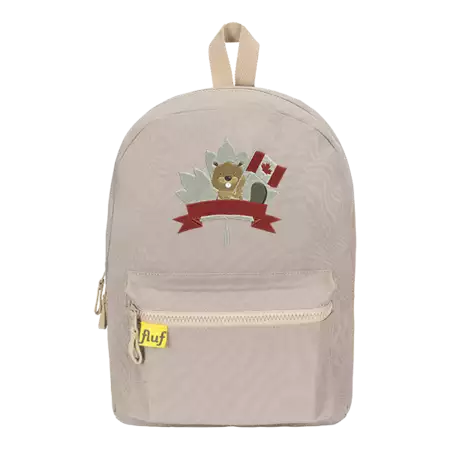 BackPack Smoke Grey with Canadian Beaver and Custom Name Embroidery buy at ThingsEngraved Canada