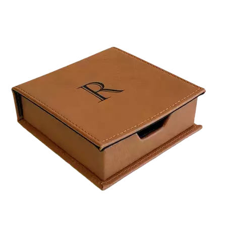 Faux Leather Trinket Box - Chestnut buy at ThingsEngraved Canada