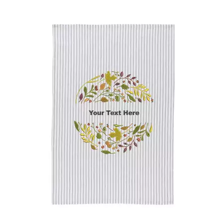 Fall Embroidered Personalized Tea Towel buy at ThingsEngraved Canada