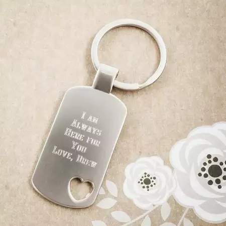 Engravable Dog Tag Keychain buy at ThingsEngraved Canada