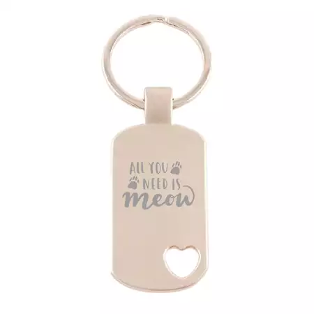 All You need is Meow Keychain buy at ThingsEngraved Canada