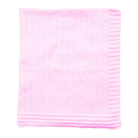 Customizable Cable Knit Baby Blanket - Pink buy at ThingsEngraved Canada