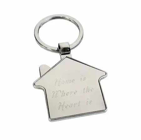 Engravable House keychain