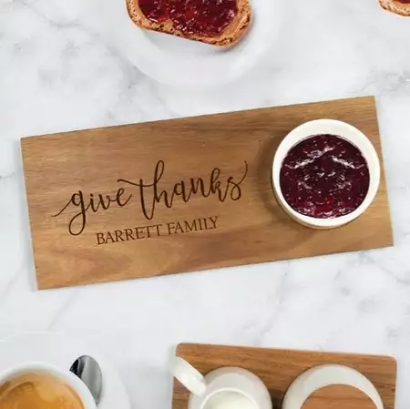 Serving Board and Ceramic Bowl with Custom Engraving buy at ThingsEngraved Canada