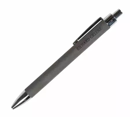 Grey Faux Leather Pen buy at ThingsEngraved Canada