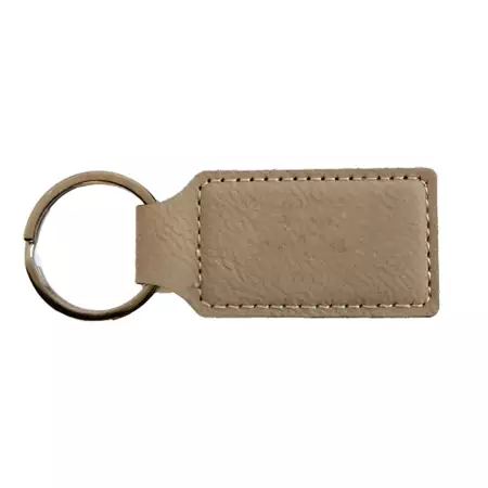 Customizable Faux Leather Keychain