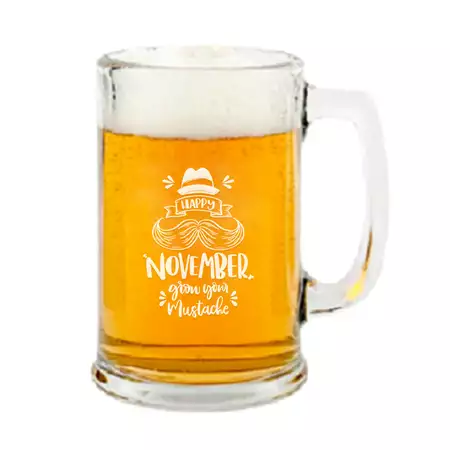 Movember Beer Glass