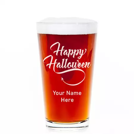 Custom Engraved Happy Halloween Beer Mug buy at ThingsEngraved Canada