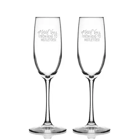 Christmas Champagne Flute - Set of 2 buy at ThingsEngraved Canada